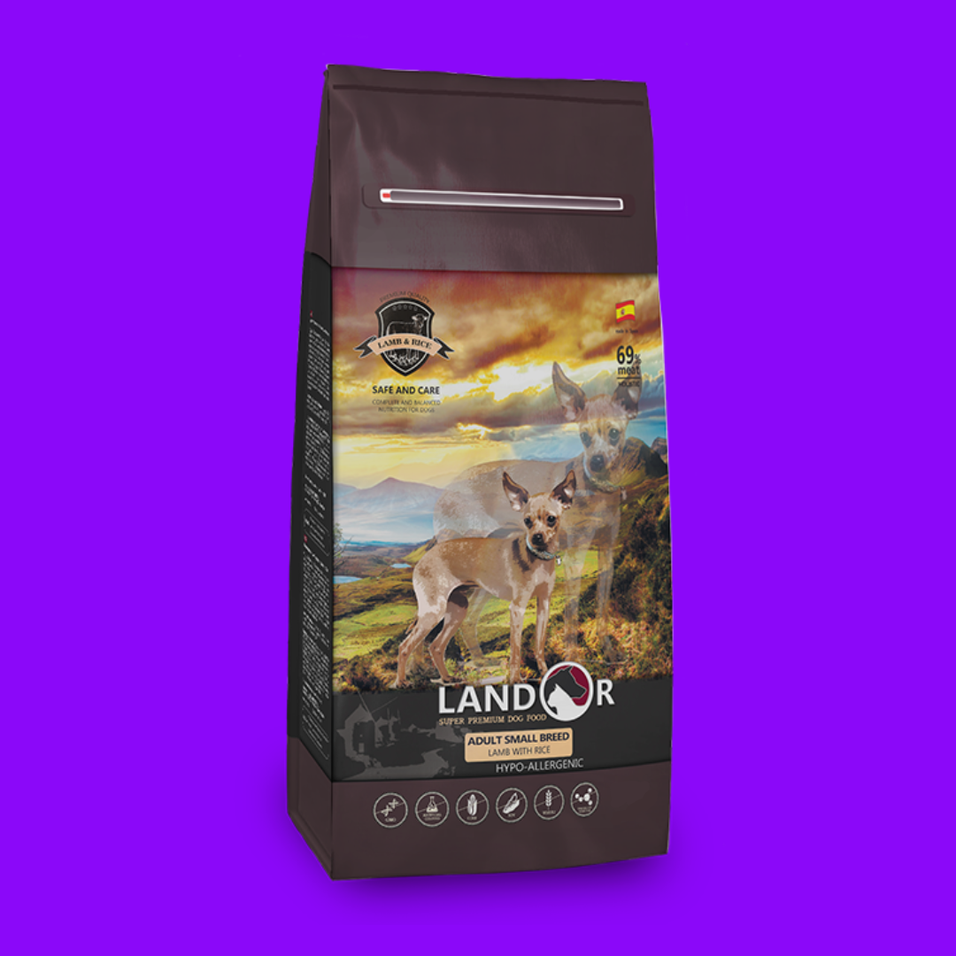 Сухой корм Landor для взрослых собак мелких пород ягненок с рисом 15 кг ...