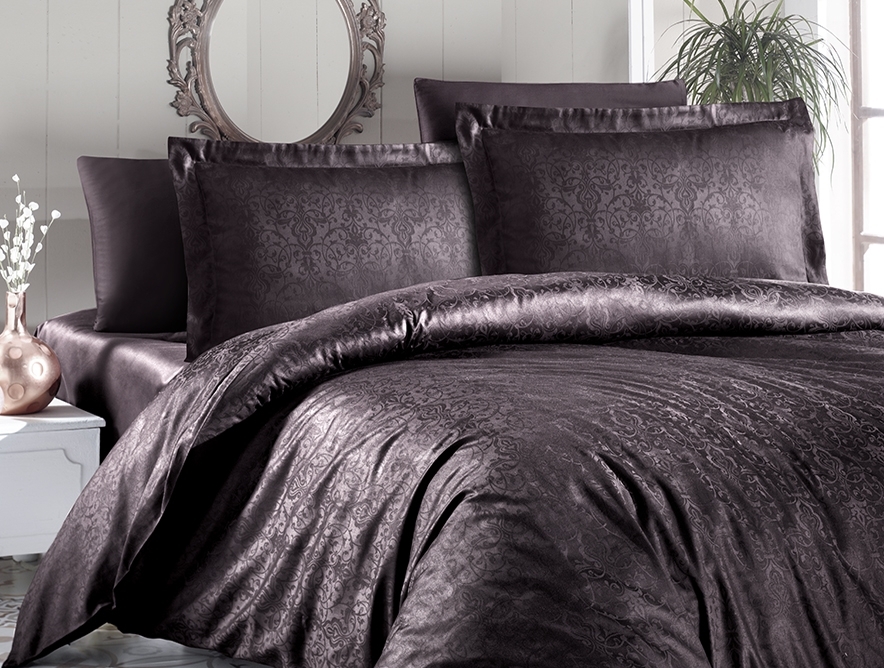 

Комплект постельного белья First Choice Satin Jacquard Cotton семейный сатин-жаккард арт.Athena Kahve