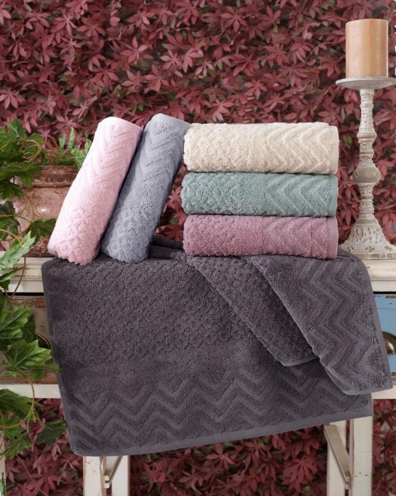 

Набор полотенец для лица Sikel Jacquard Anemon 70*140см махровые банные 6шт