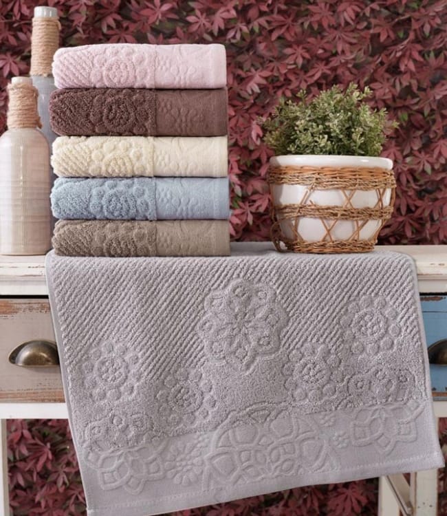 

Набор полотенец для лица Sikel Jacquard Albedo 50*90см махровые банные 6шт арт.8681049355119