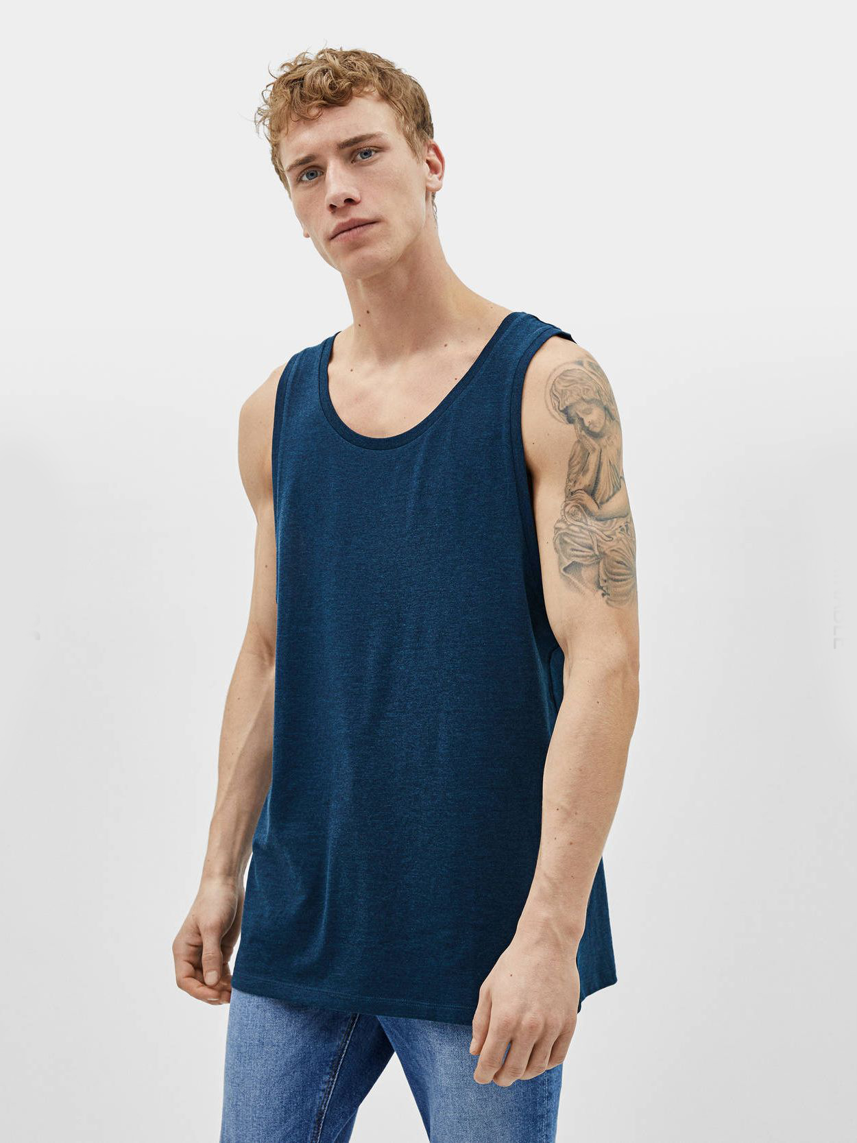 

Майка Bershka 2841-899-430 XS Морской волны