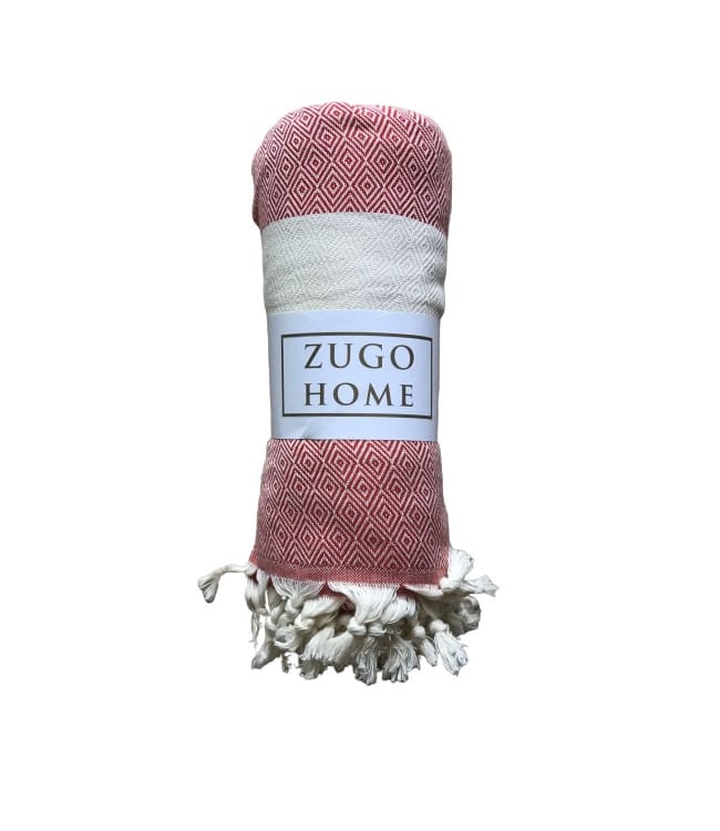 

Покрывало-пештемаль Zugo Home Cizgili Евро 200*240 см хлопковое красное арт.ts-02130