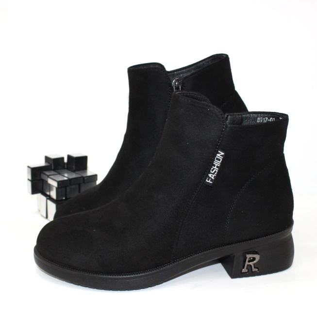 

Женские ботинки удобный каблук Fashion 8917-1 38 23.5см черный