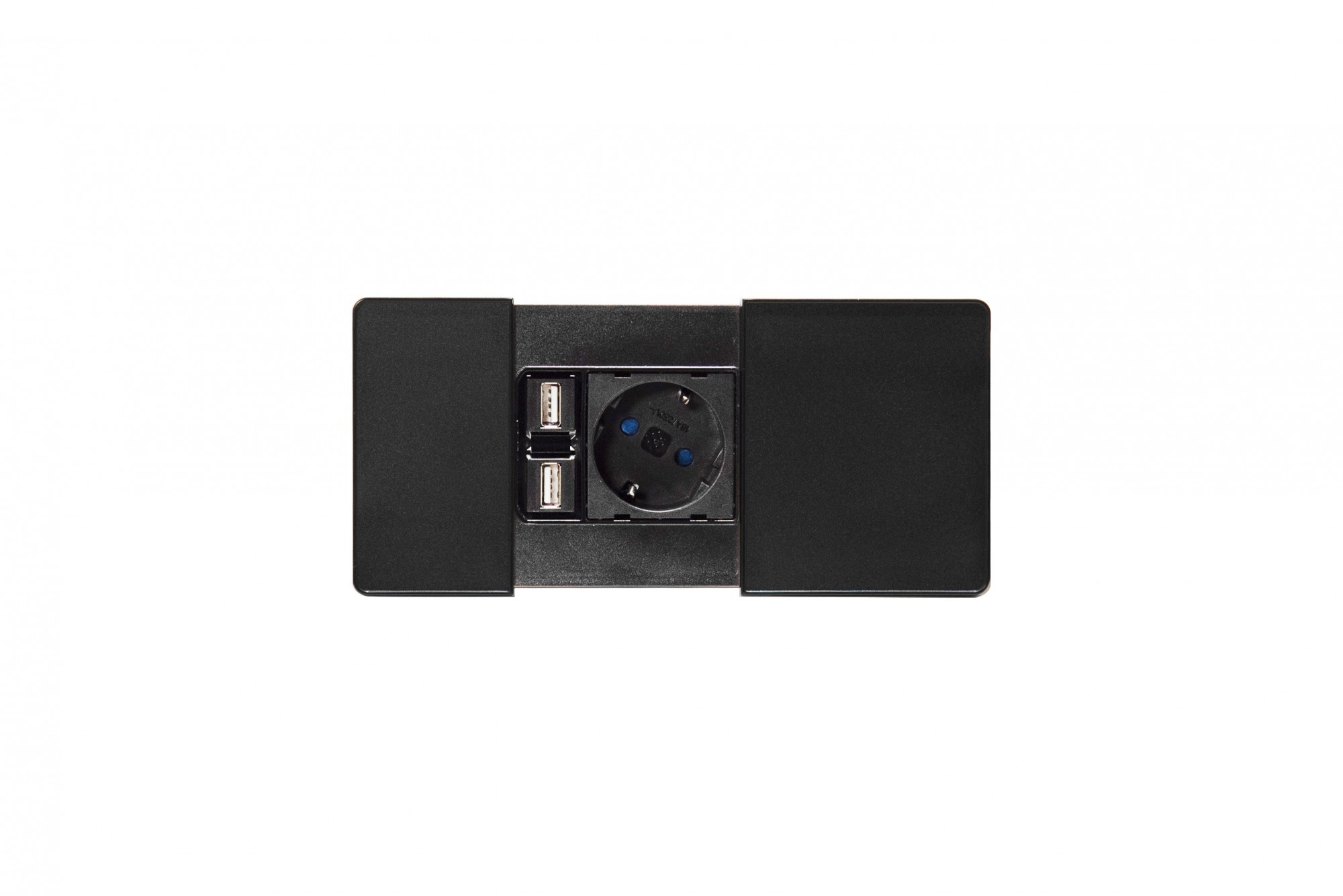 

Блок розеток ASA VERSAPAD со скользящей крышкой черный (060.08F.00002)