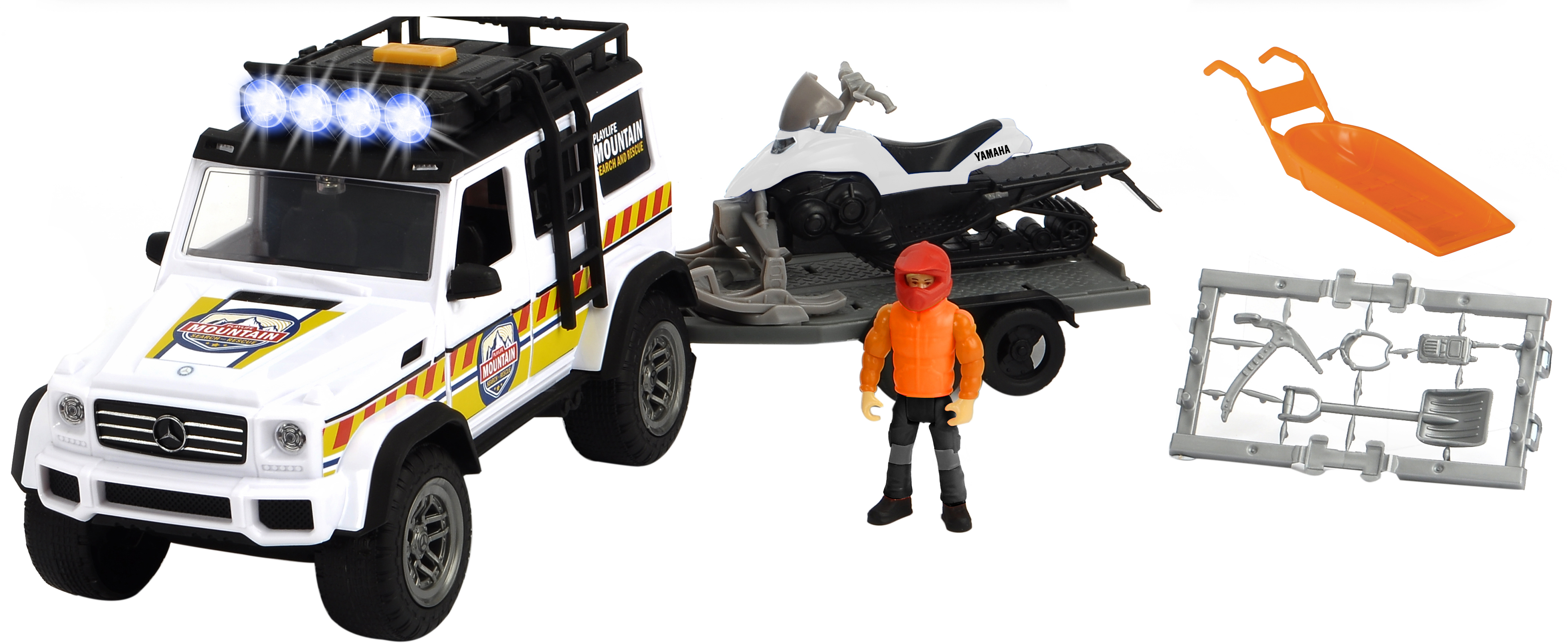 Акція на Игровой набор Dickie Toys Плейлайф Зимние спасатели с внедорожником и снегоходом (3837009) від Rozetka UA