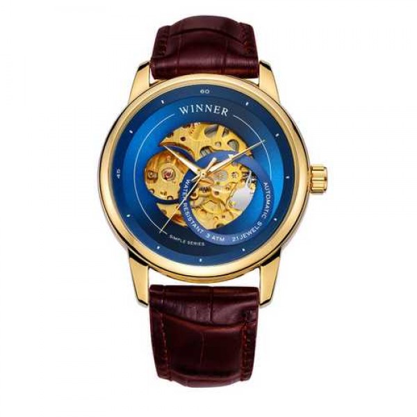 

Наручные часы Winner 339 Gold-Blue-Brown