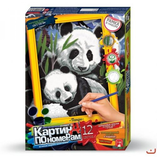 

Картины по номерам "Панды" KN-01-01 TRG-43169
