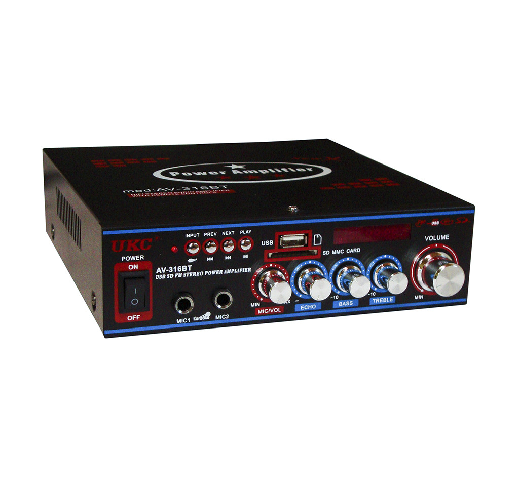 

Усилитель звука UKC AV-316BT Bluetooth, USB, Karaoke, FM