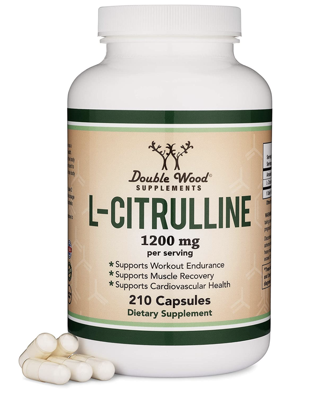 

Биологически активная добавка Double Wood Suplements L-Citrulline 120 мг 210 капсул