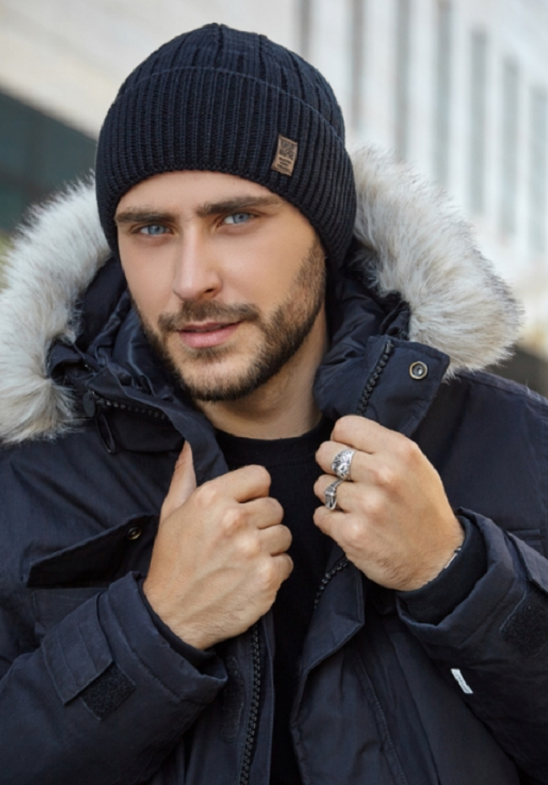 

Шапка вязаная мужская ″Лютер″ Braxton Черный (136W)