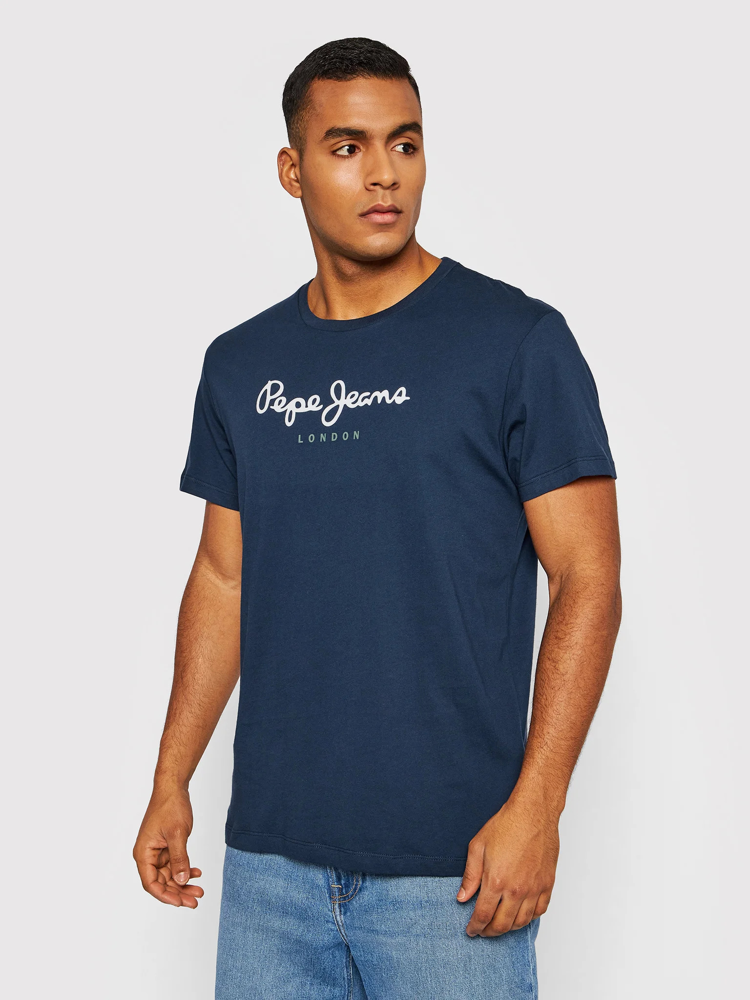 Акція на Футболка Pepe Jeans London 67095728 M Синя від Rozetka