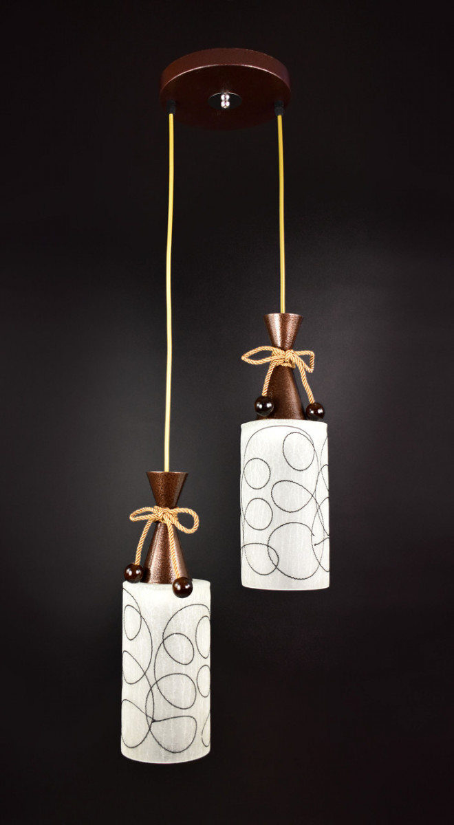 

Люстра потолочная подвесная на 2 лампочки 10120/2 Коричневый 50х30х30 см. Sunnysky (YR-10120/2)