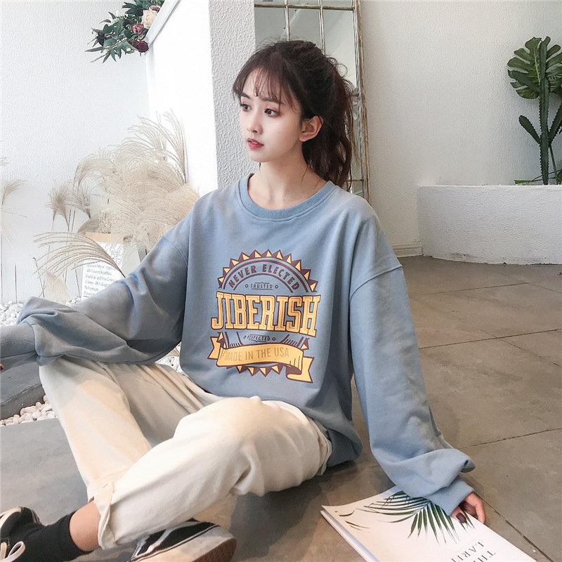 

Свитшот женский Jiberish, голубой Berni Fashion (One Size) Голубой