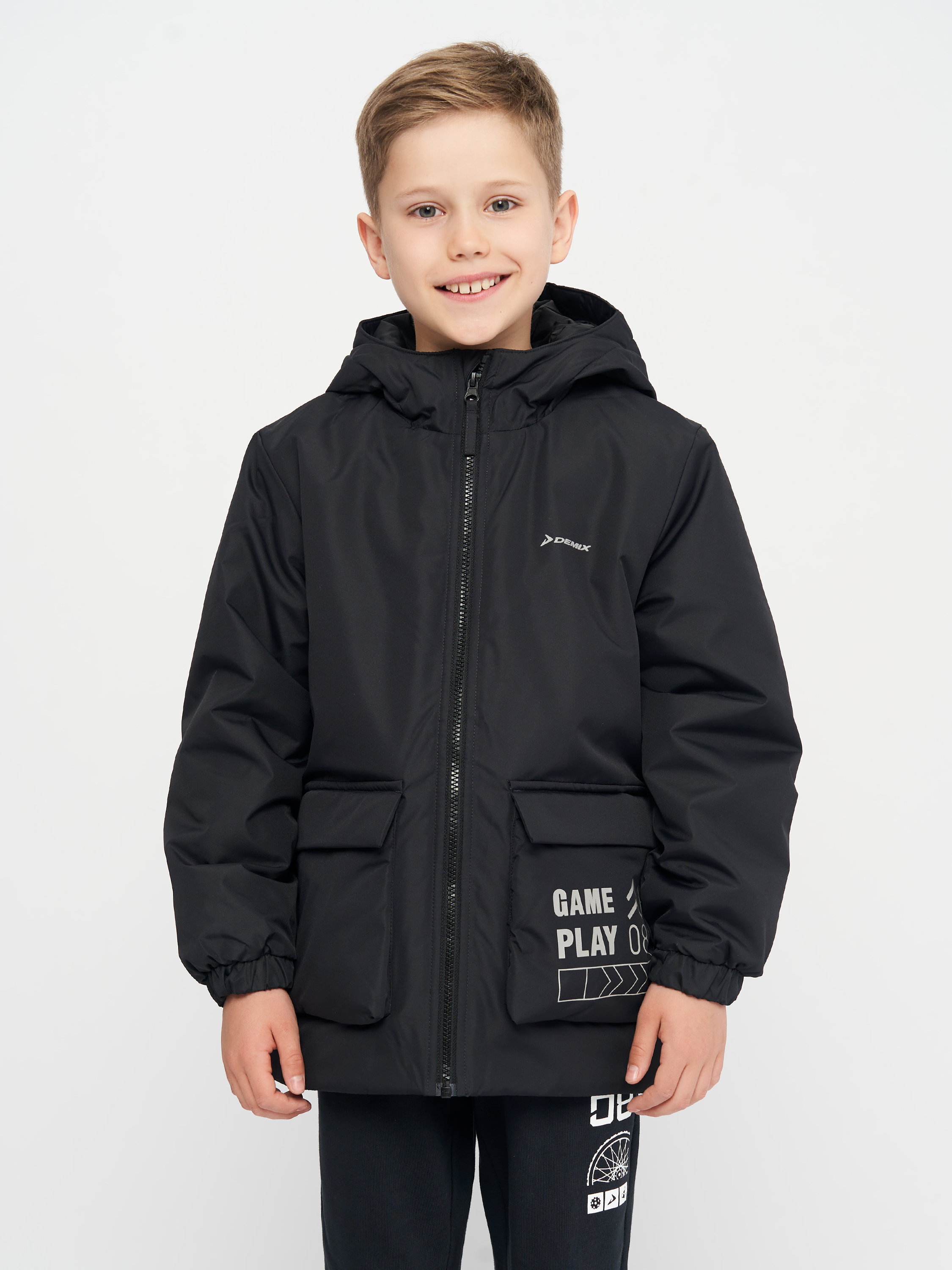 Акція на Дитяча демісезонна куртка для хлопчика Demix 116806-99 128-134 см від Rozetka