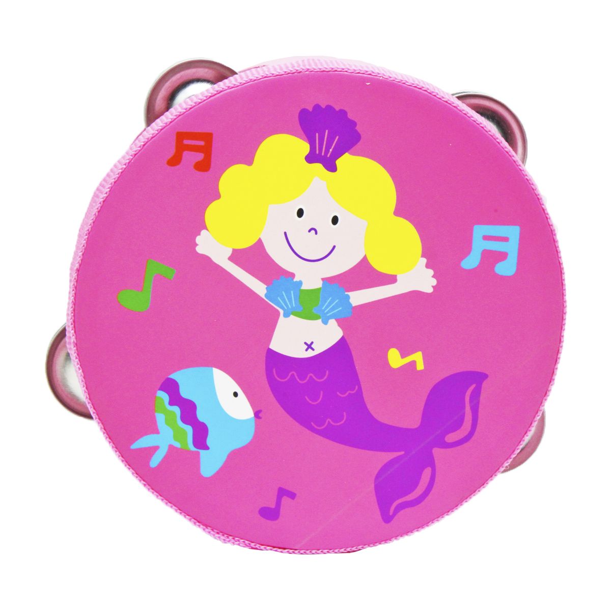 Деревянная музыкальная игрушка Бубен розовый MiC (MD 0367) (207120 ...
