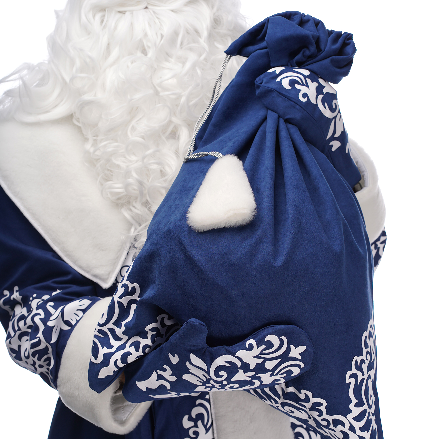 

Мешок для подарков с белыми аппликациями Santa Store Синий 50х75 А-СММ005