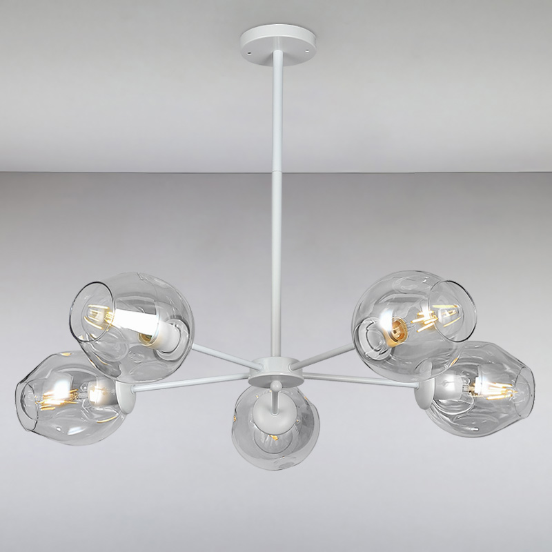 

Люстра подвесная молекула Light House LS-15179-5 WH+CL белая
