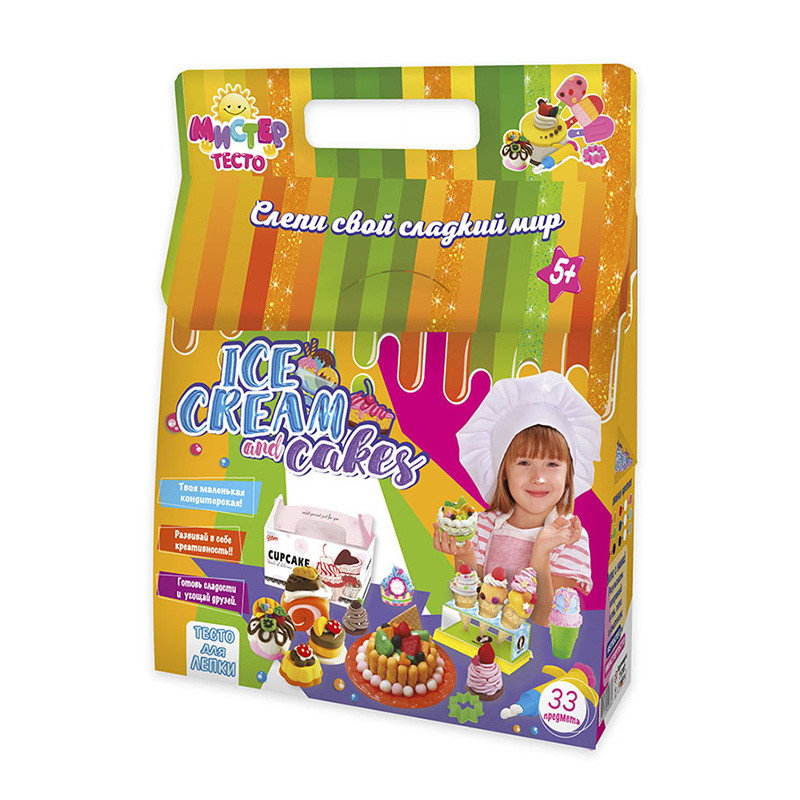 

Набор для творчества Strateg Мистер тесто Ice cream and cakes 33 элементов SKL11-237879