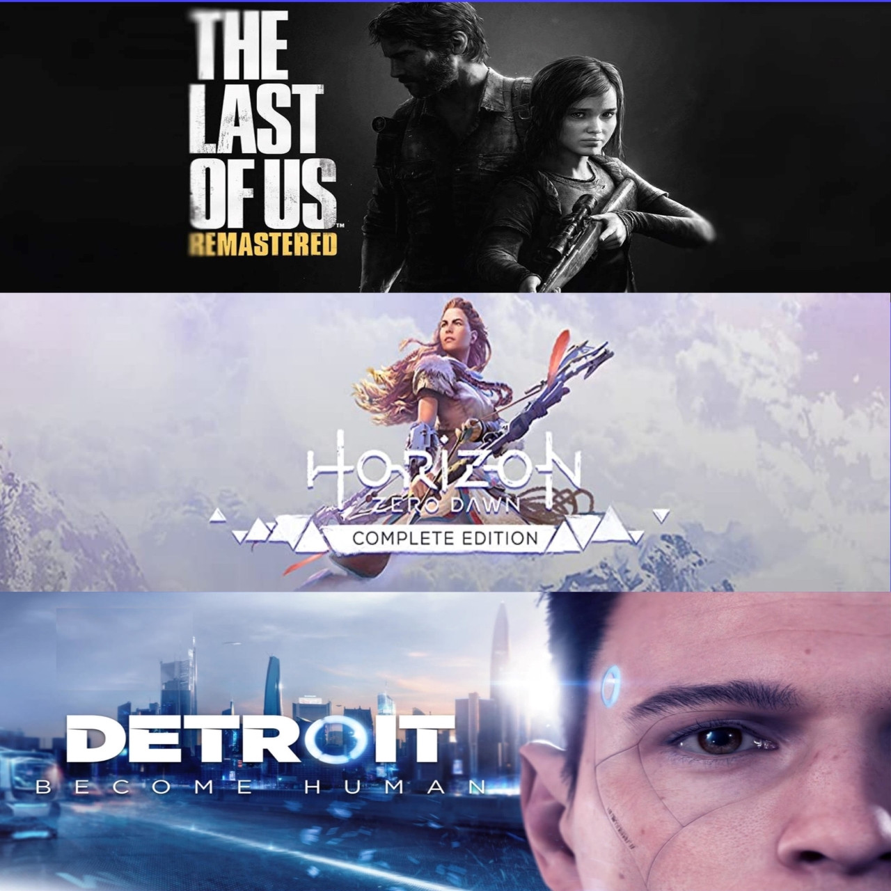 

Last of Us Remastered + Horizon Zero Dawn Complete Edition + Detroit Become Human (російська версія) PS4