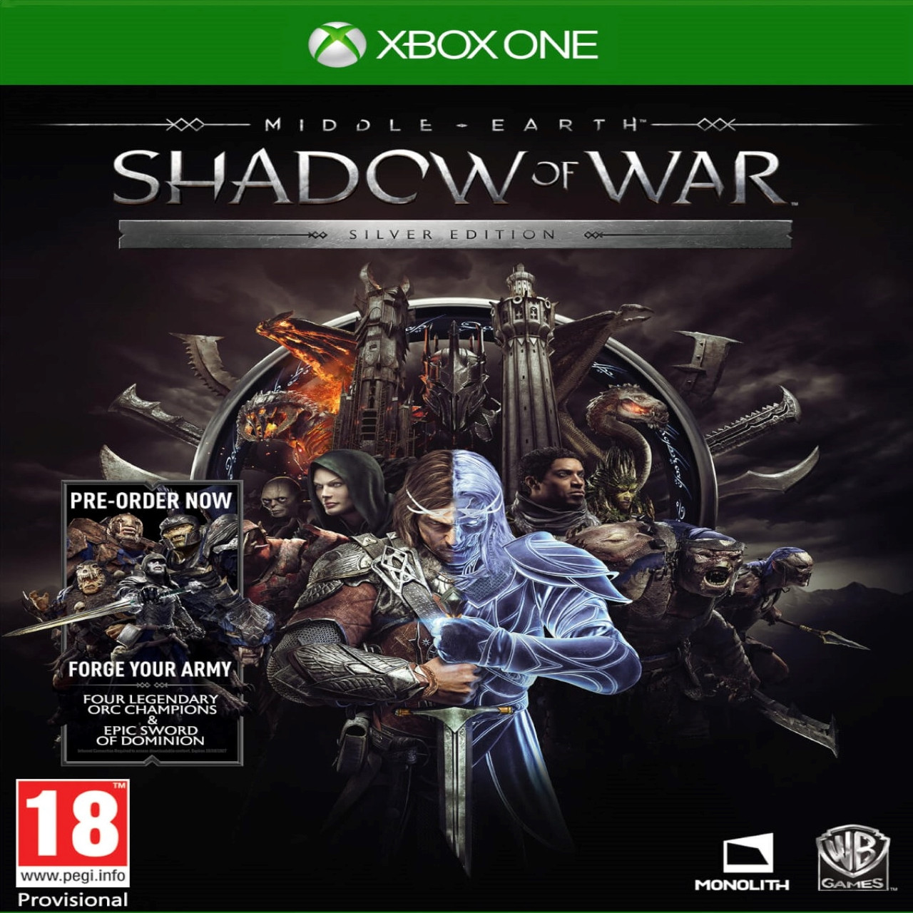 

Middle-Earth: Shadow of War Silver Edition (російські субтитри) Xbox One