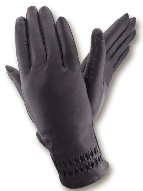 

Женские кожаные перчатки GlovesUA мод.135 черные 7