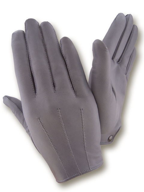 

Женские перчатки кожаные GlovesUA мод.394 светло серые 8