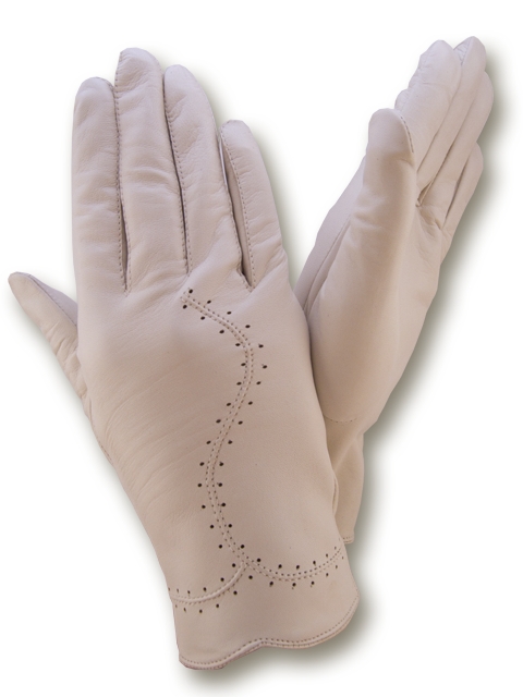 

Женские перчатки кожаные GlovesUA мод.114 пудра 6,5