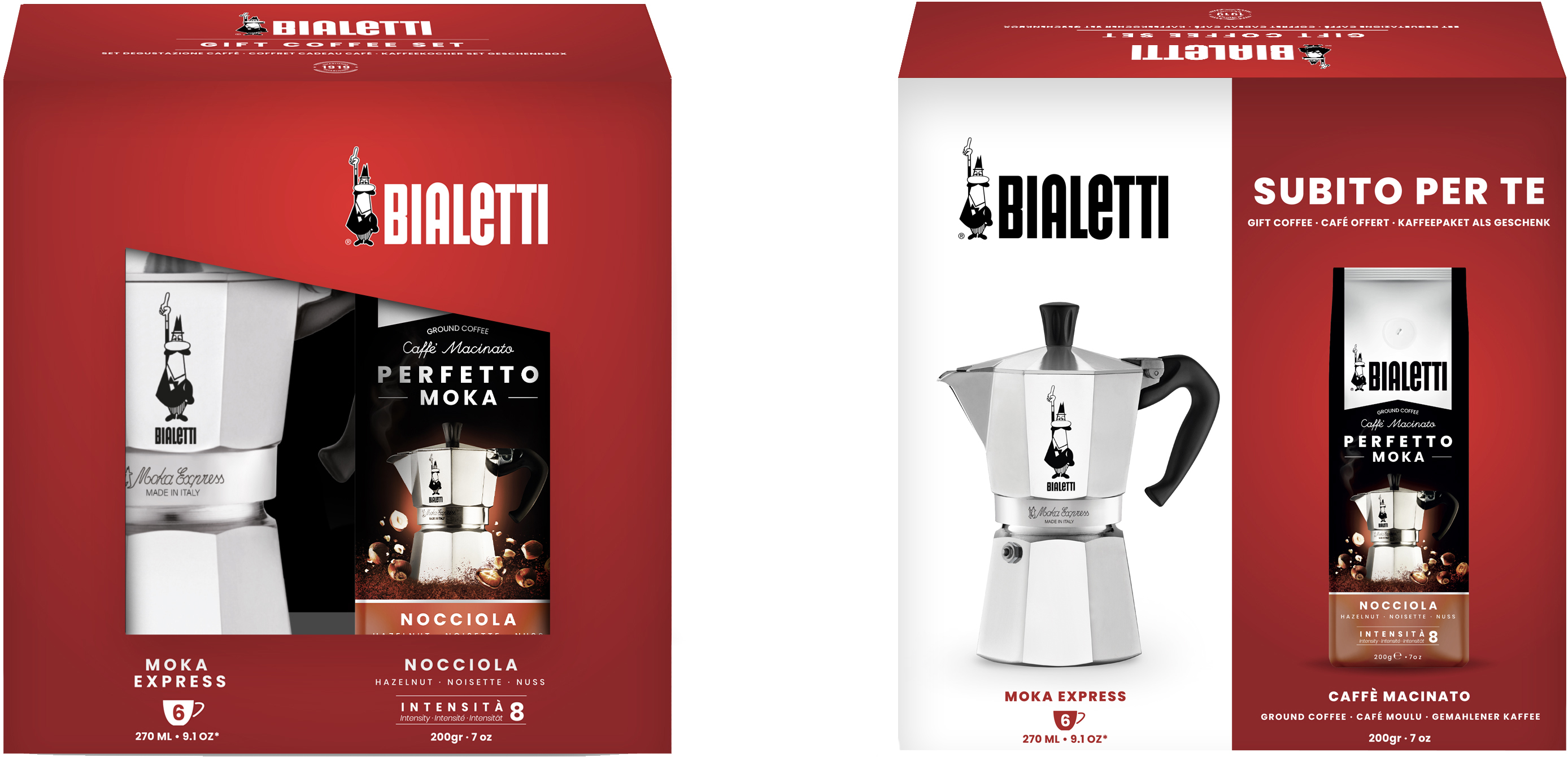 

Набор Bialetti Moka Гейзерная кофеварка на 6 чашки + 200 гр кофе