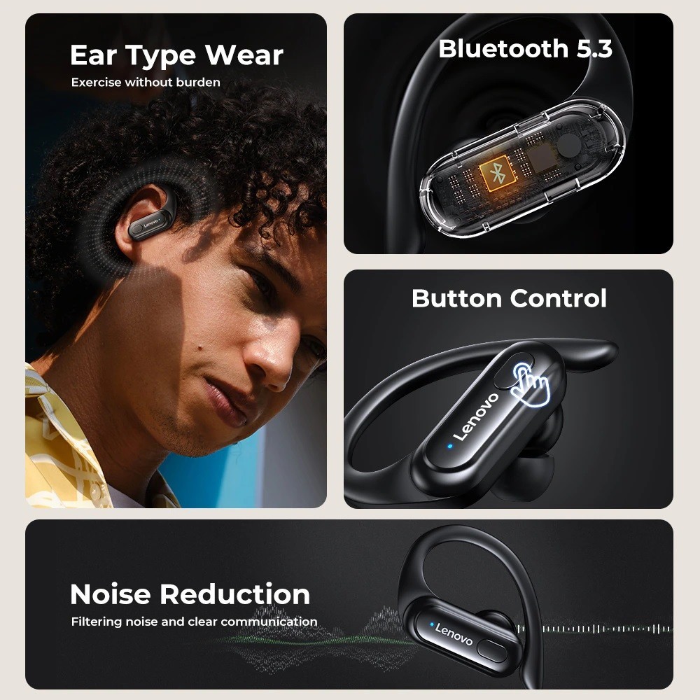 Bluetooth наушники Lenovo XT60 ThinkPlus Bluetooth 5.3 для iPhone/Android  (Black) купить в интернет-магазине ROZETKA - Bluetooth наушники Lenovo XT60  ThinkPlus Bluetooth 5.3 для iPhone/Android (Black) от продавца: Moby по  низкой цене в