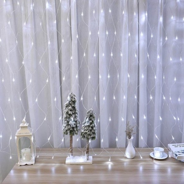 

Новогодняя светодиодная гирлянда сетка (Net-light) Xmas 144 диода БЕЛЫЙ (1.5*1.5м)