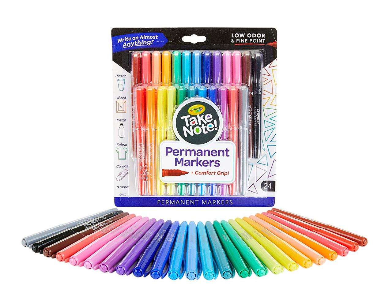 

Набір маркерів перманентних 24 шт Crayola Take Note Permanent Markers (58 6411) (B07N2X34Q9)