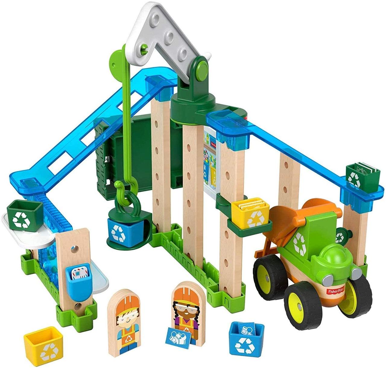 

Дерев'яний конструктор Fisher-Price Wonder Makers Design System Lift Переробна станція (GFJ12) (B07HY171SF)