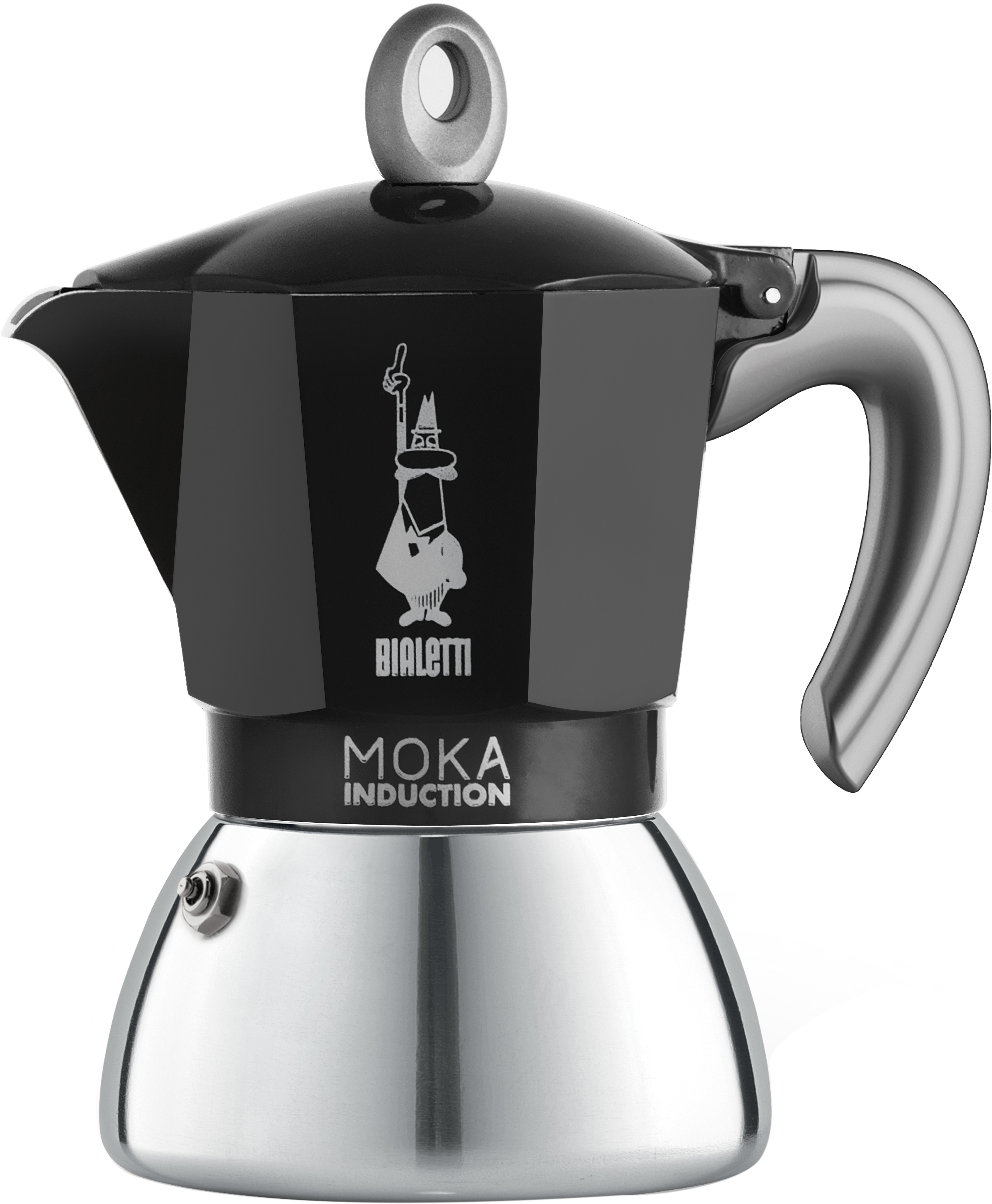 Акція на Гейзерная кофеварка Bialetti New Moka Induction на 6 чашки Черная (0006936) від Rozetka UA