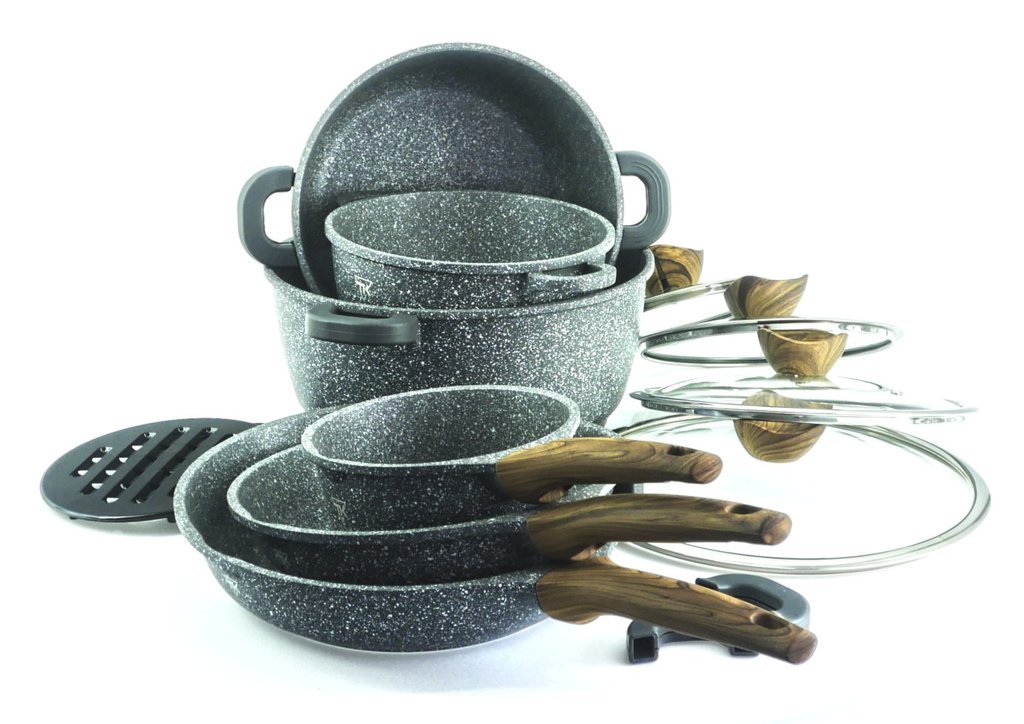 

Набор посуды 18 предметов Top Kitchen TK00022 мраморное покрытие