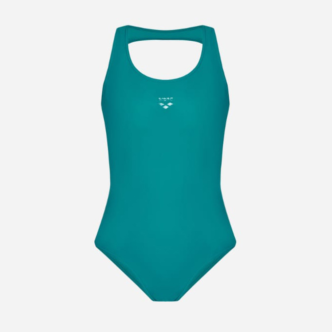 Акція на Купальник злитий жіночий Arena Solid O Back Swimsuit 005911-600 40 Зелений від Rozetka