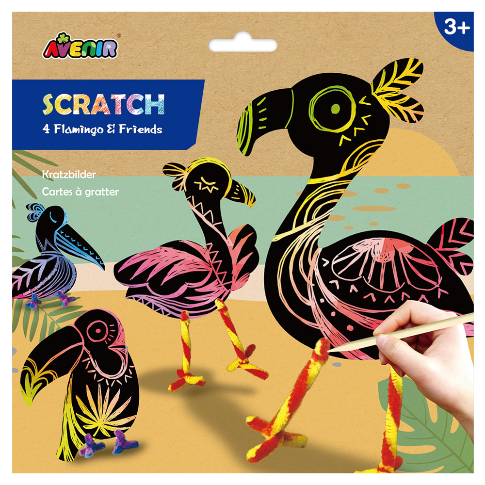 

Набор для творчества скретч-арт Avenir Фламинго 4 раскраски (CH1426)