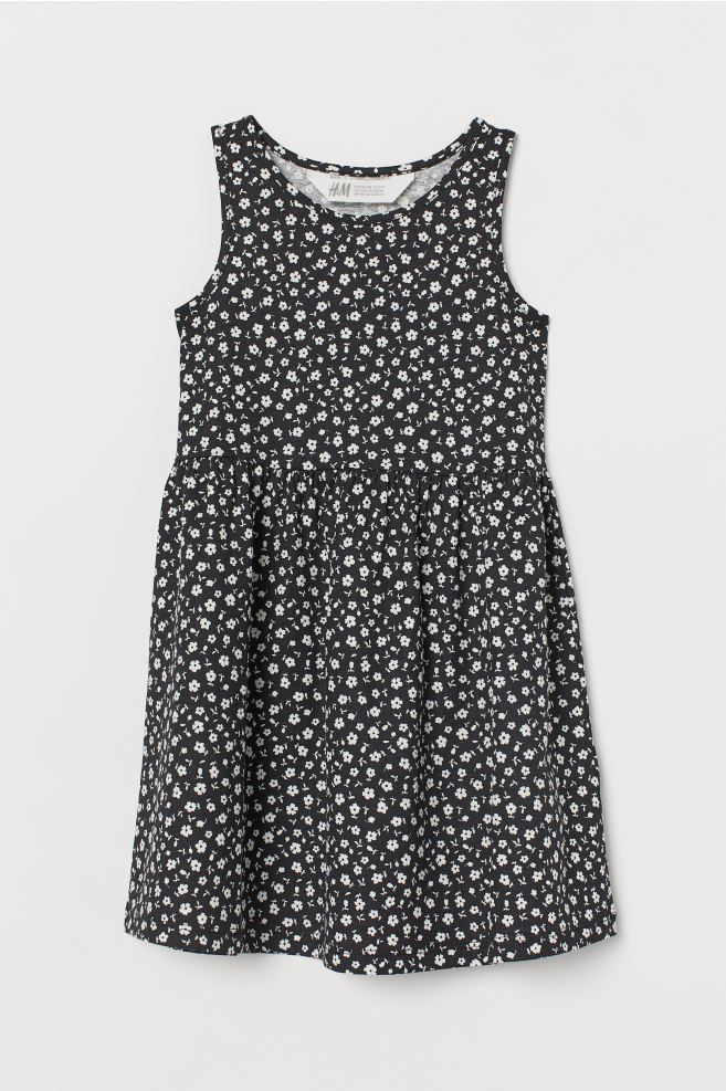 

Сарафан без рукавов трикотажный H&M P-20223 122-128 см Черный в белых цветах (P-6910806230396)