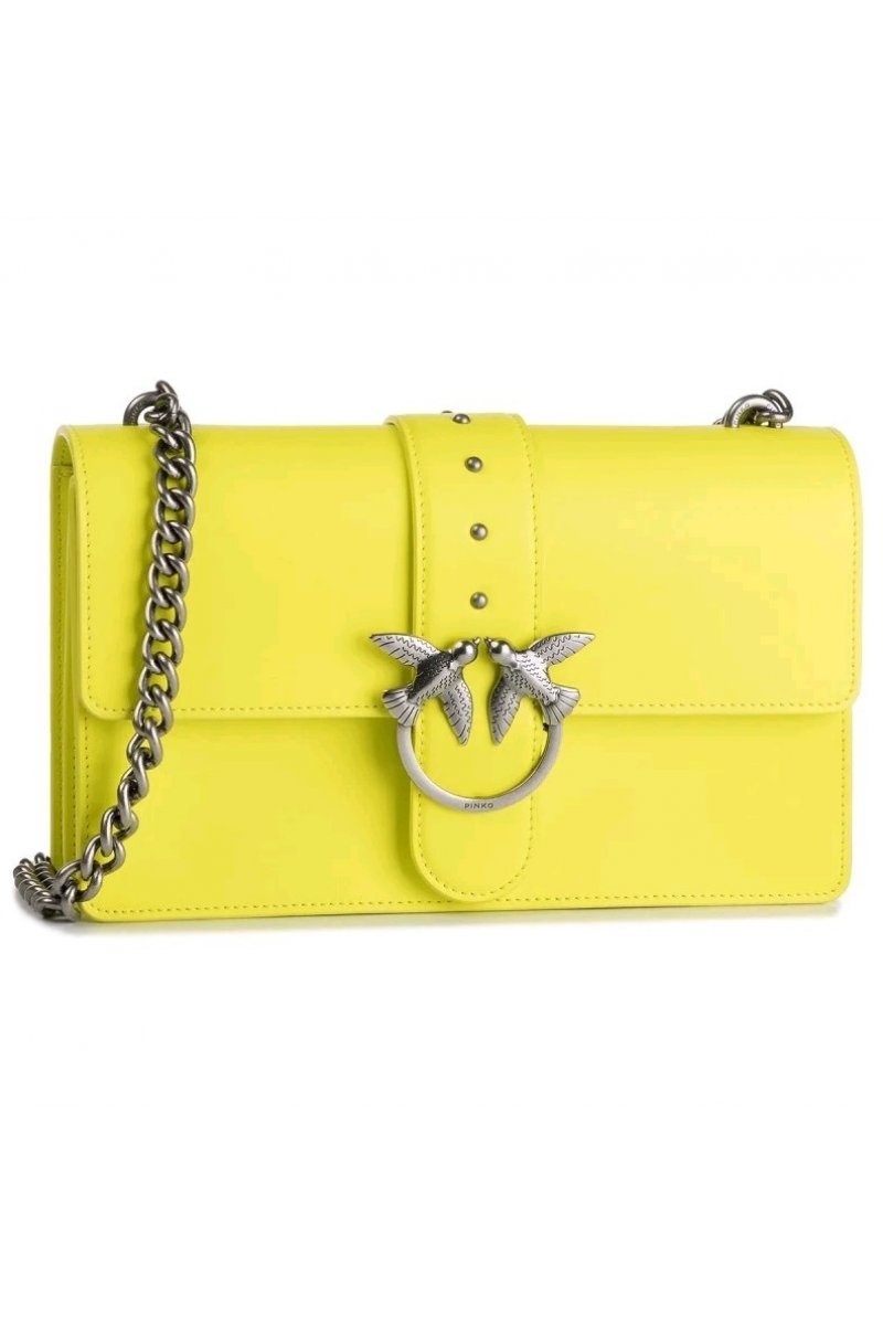 

Женская сумка PINKO 1P21ED Mini Love Simply 4 Catena Yellow цвет Желтый Кожа (BW-0500)