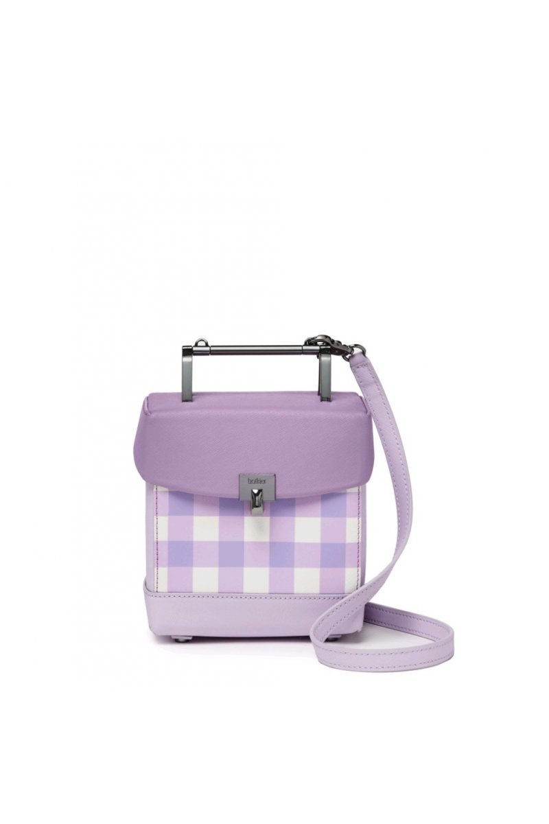 

Женская сумка Botkier Lennox Mini Lunchbox Lilac Gingh цвет Фиолетовый Кожа (BW-0503)