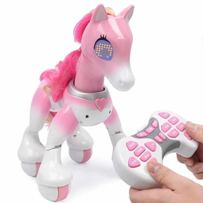 

Лошадка единорог на радиоуправлении Kai Lun Toys 807-808 свет звук розово белая