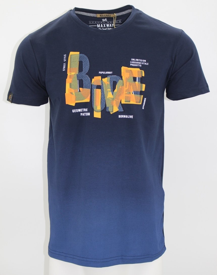 

Футболка MAXWAY с надписью Born Live XL темно-синяя (8732 dark blue)