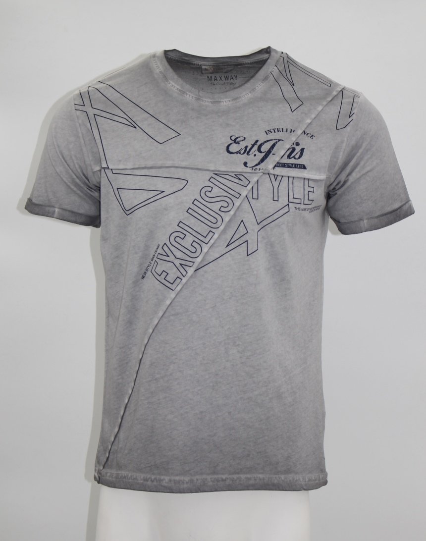 

Футболка MAXWAY с надписью Exclusive Style XL серая (8746 gray)