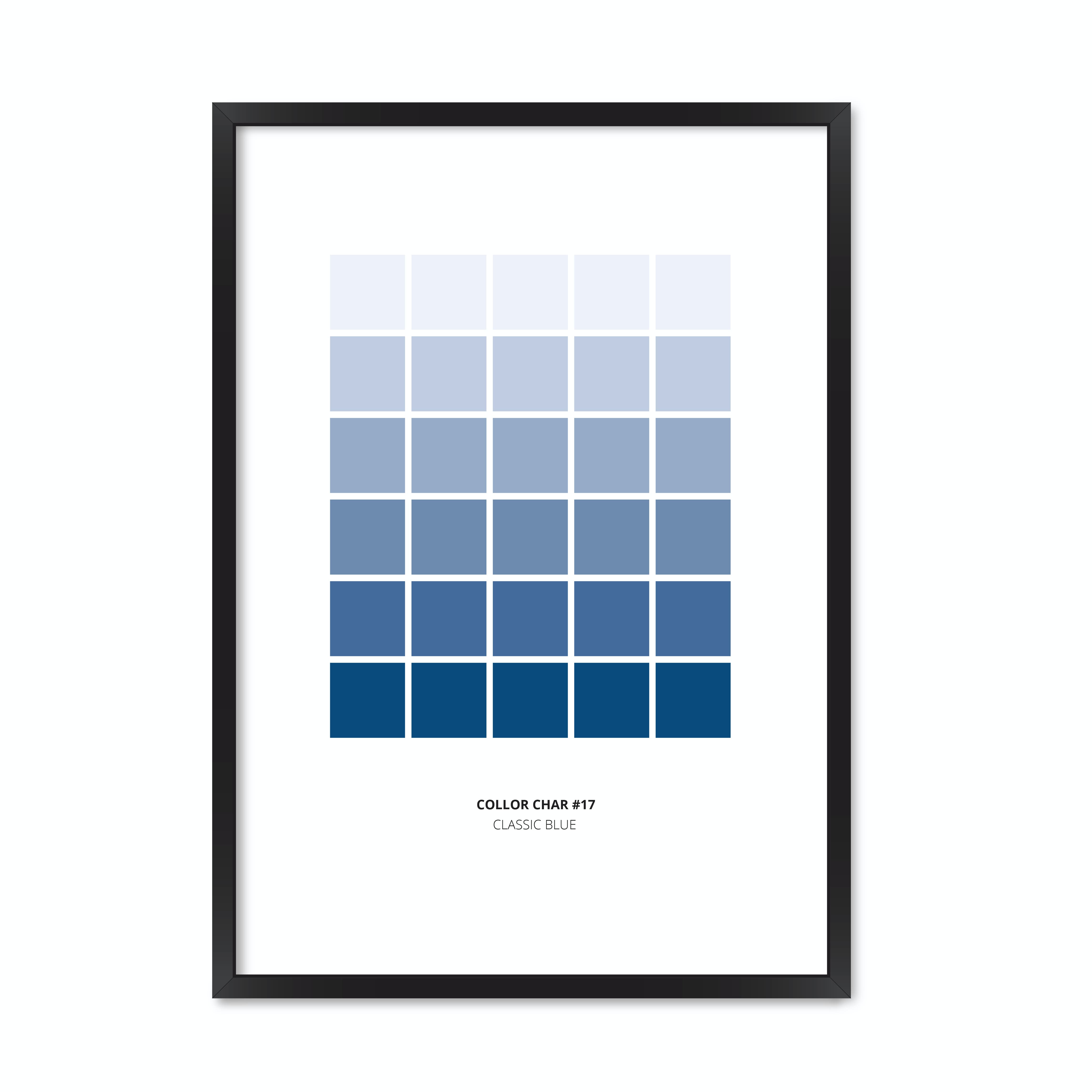 

Постер "Classic Blue #17" без стекла 420x594 мм в чёрной рамке