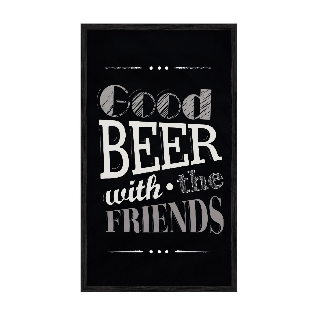 

Постер "Good Beer" с антибликовым стеклом 40x80 см в чёрной рамке