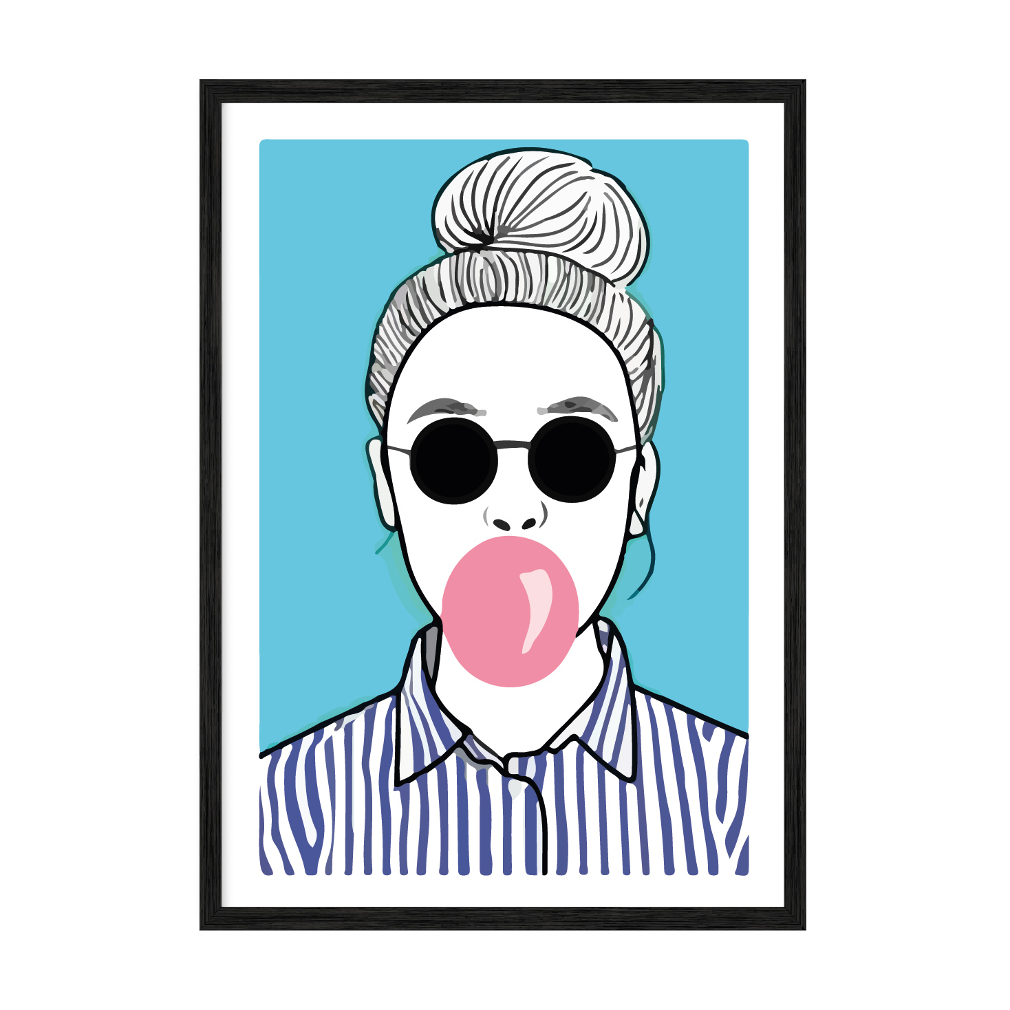 

Постер "BUBBLE GIRL" без стекла 420x594 мм в чёрной рамке