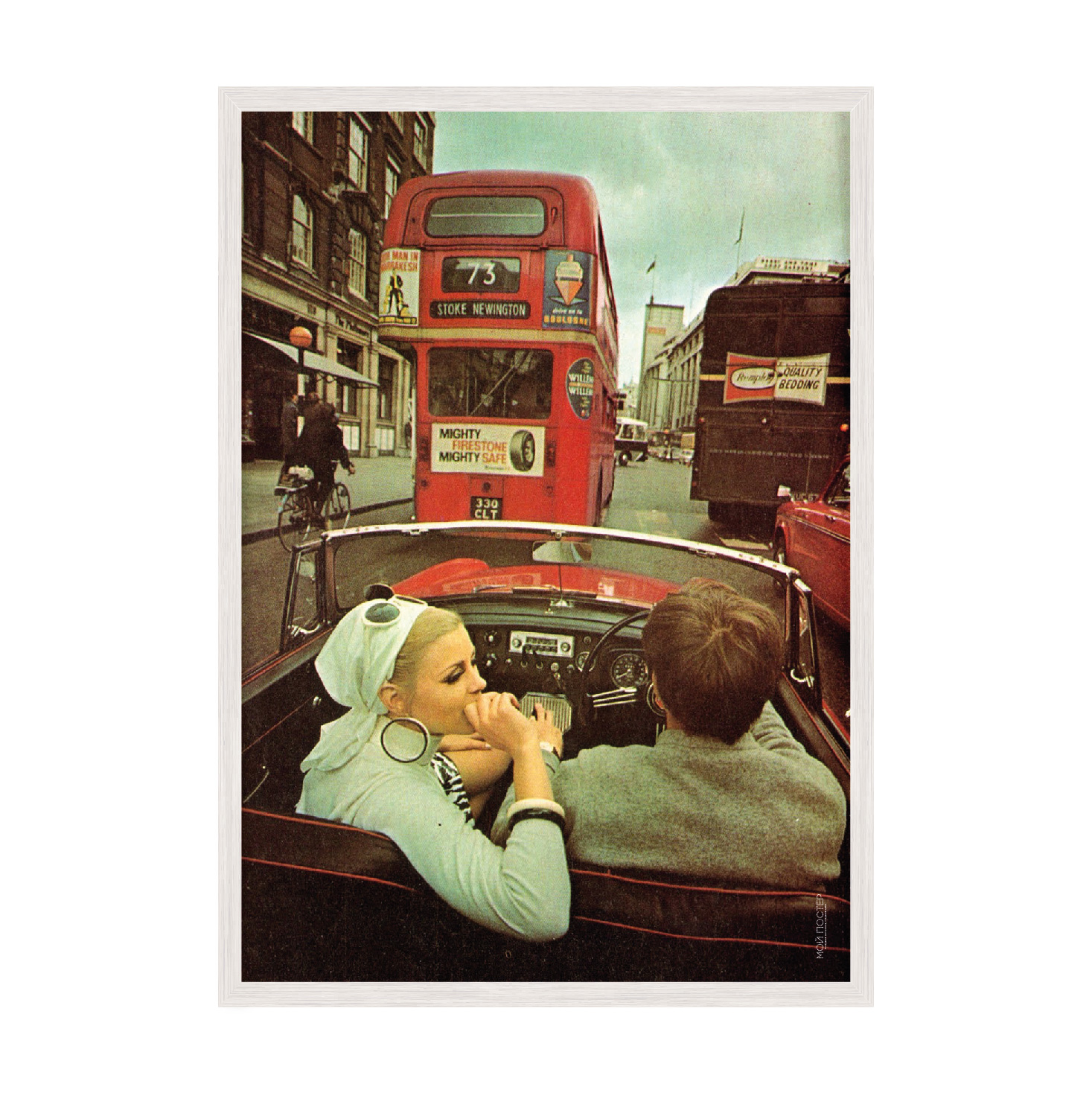 

Постер "London" без стекла 596x840 мм в белой рамке
