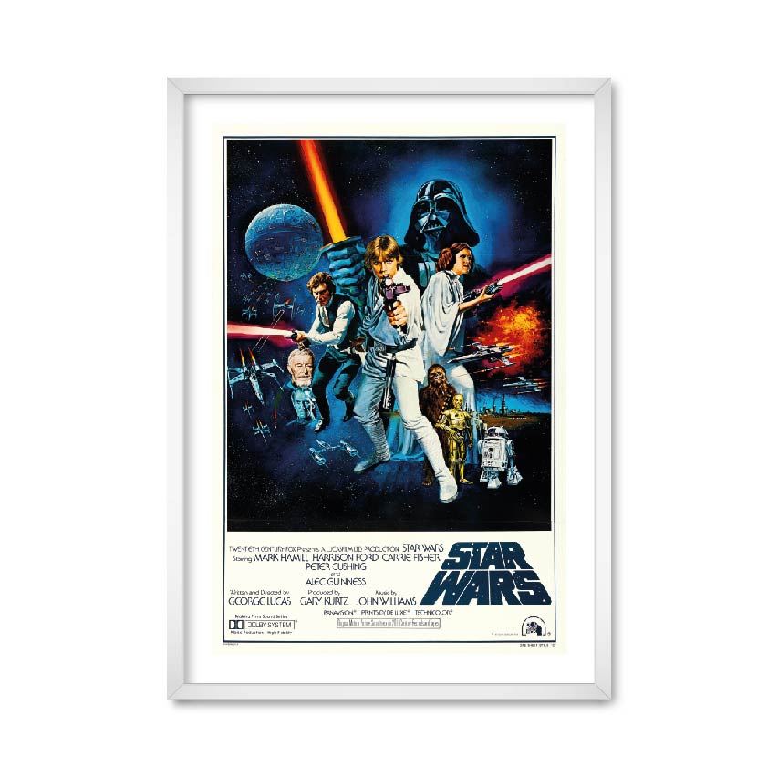 

Постер "Star Wars poster" с антибликовым стеклом 596x840 мм в белой рамке