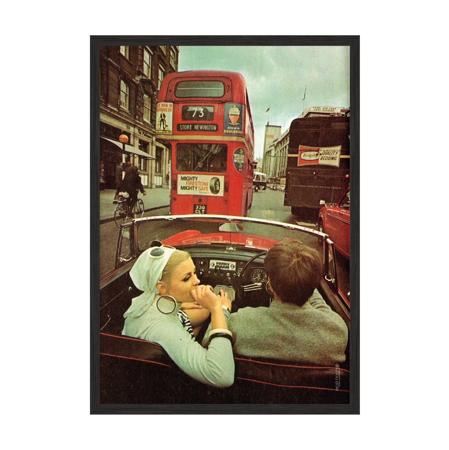 

Постер "London" без стекла 596x840 мм в чёрной рамке