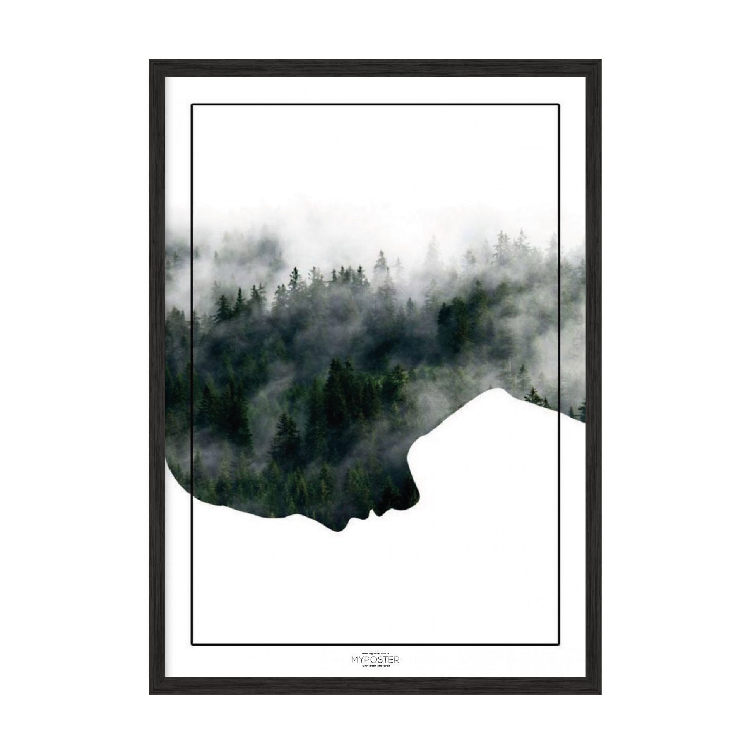 

Постер "Forest #" без стекла 596x840 мм в чёрной рамке