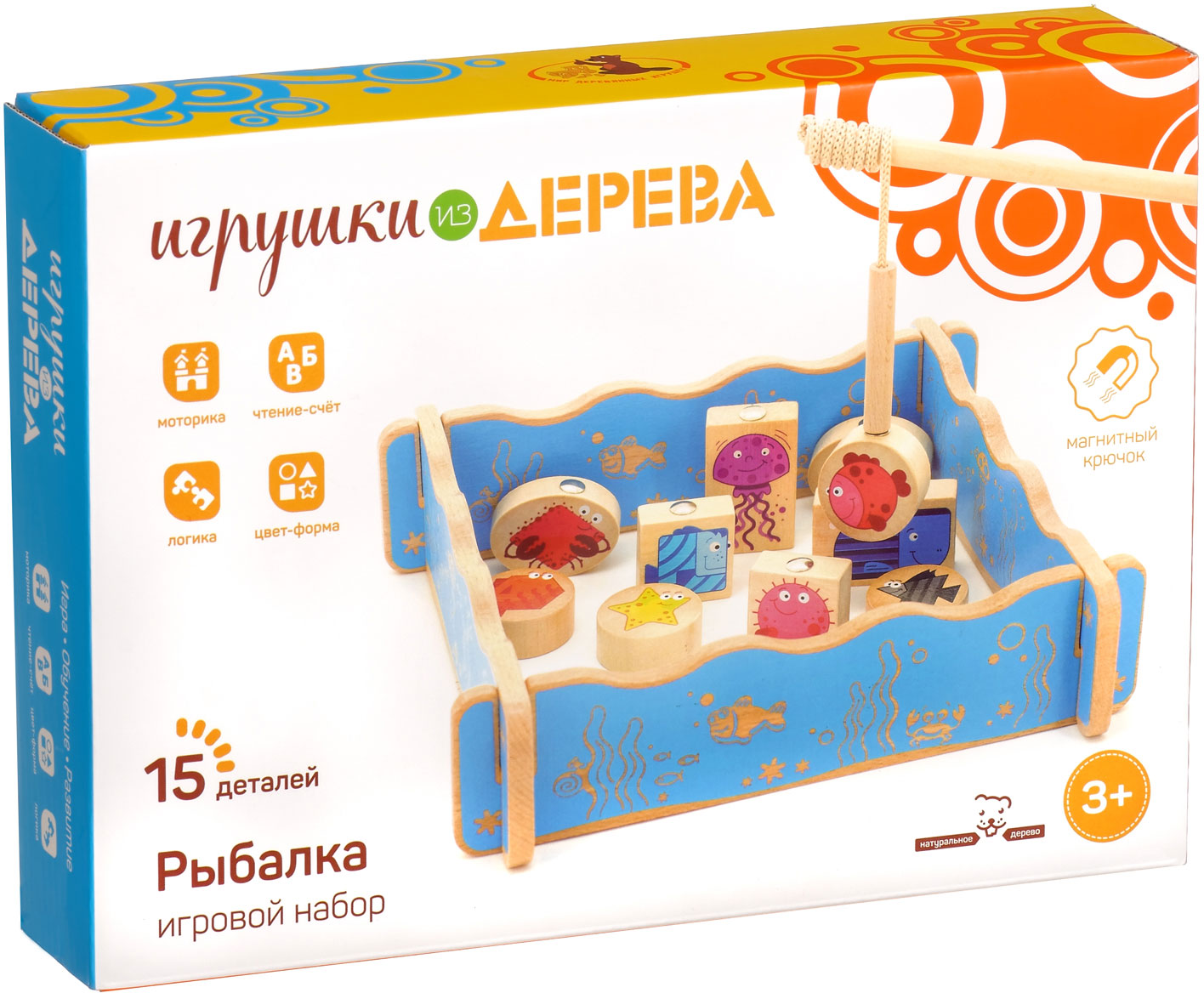 

Игровой набор Игрушки из дерева Рыбалка (Д431) (6957348007304)